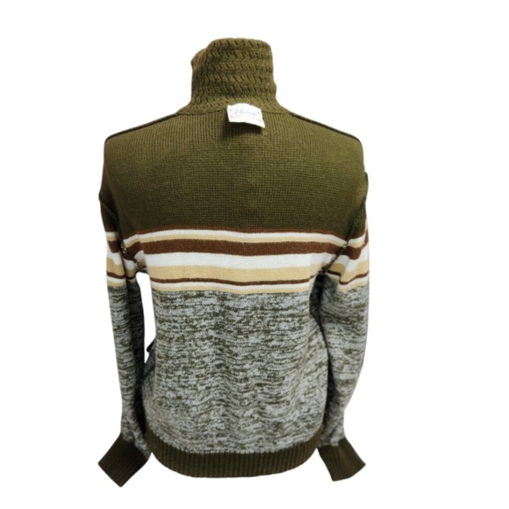 St. Laurents vintage Olive Green and Gray Men's Sweater Size medium - Picture 4 of 9